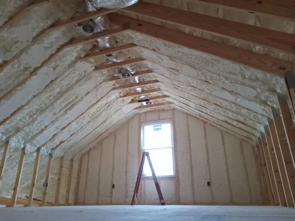 Spray foam roofing application for Crawl Space Insulation project in North Bay Village